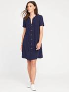 Old Navy Pintuck Lace Trim Swing Dress For Women - Lost At Sea Navy