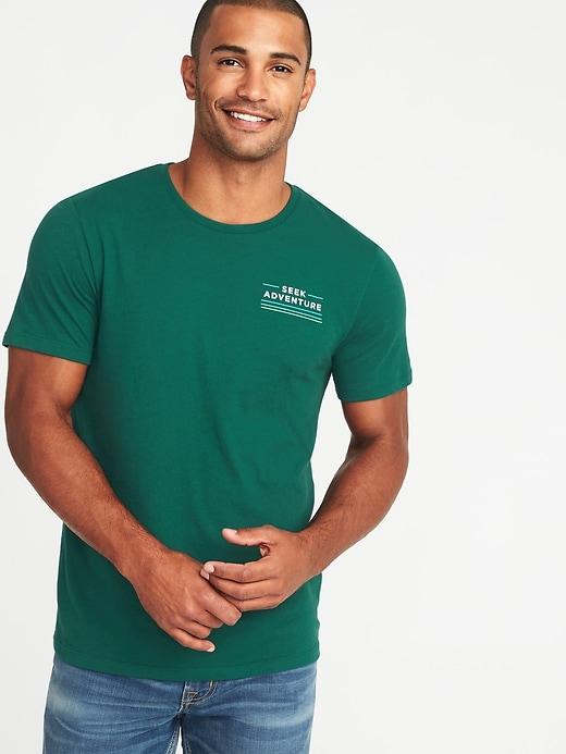 Old Navy Mens Graphic Soft-washed Tee For Men Seek Adventure Size M