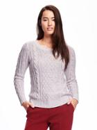 Old Navy Classic Cable Knit Sweater For Women - Multi Dots