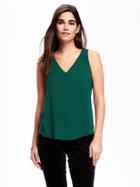 Old Navy V Neck Cutout Tank For Women - Victorian Jade