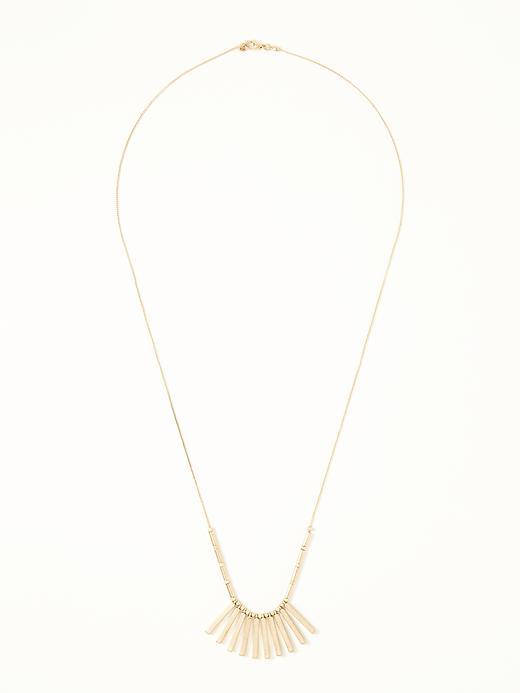 Old Navy Metal Bars Pendant Necklace For Women - Gold