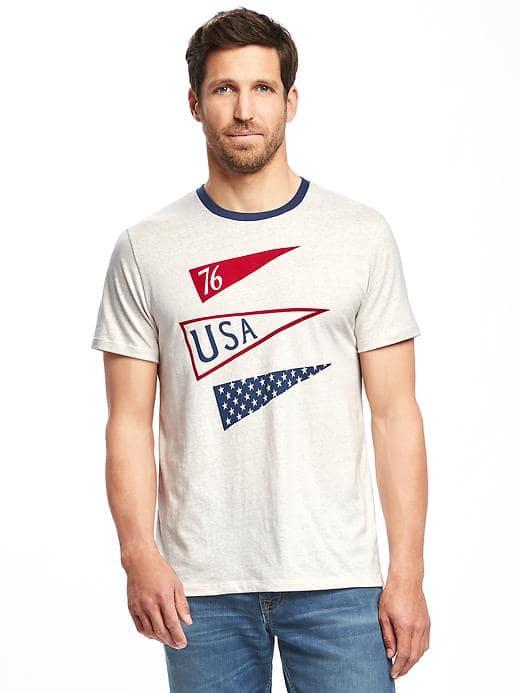 Old Navy Americana Graphic Tee For Men - Palomino