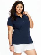 Old Navy Womens Plus Pique Polos Size 1x Plus - Ink Blue