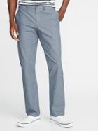 Old Navy Mens Straight Built-in Flex Ultimate Chambray Pants For Men Chambray Blue Size 34w