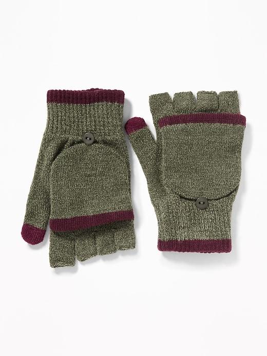 Old Navy Womens Convertible Flip-top Gloves For Women Olive Size One Size