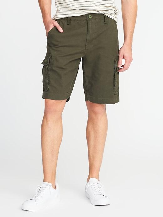 Old Navy Mens Broken-in Built-in Flex Ripstop Cargo Shorts For Men (10) Crocodile Tears Size 40w
