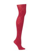 Old Navy Womens Diamond Patterned Tights Size L/xl - Red