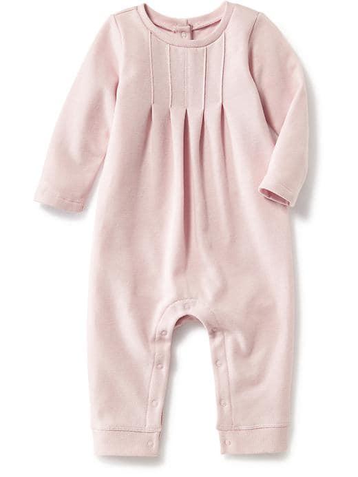 Old Navy Pleated Front Fleece One Piece - Pink Elephant