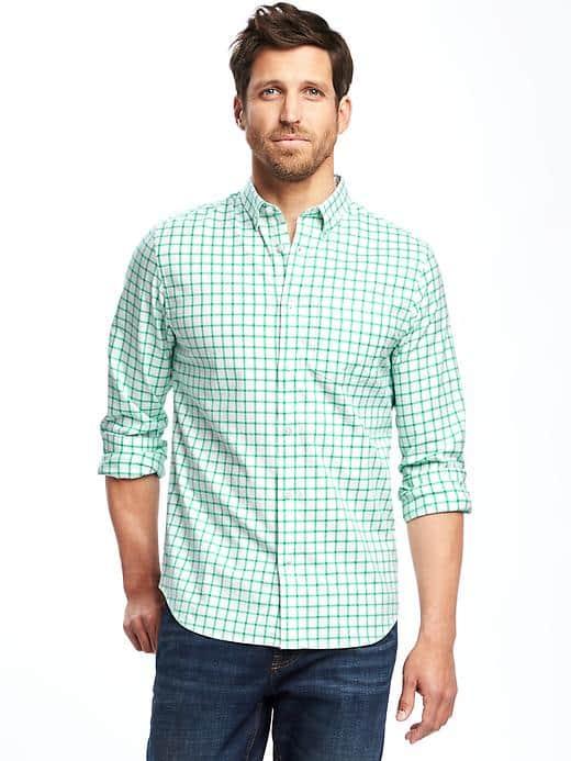 Old Navy Slim Fit Summer Weight Oxford Shirt For Men - Beginners Luck