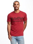 Old Navy Soft Washed Graphic Crew Neck Tee For Men - Robbie Red