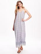 Old Navy Printed V Neck Maxi Dress For Women - Multi Print