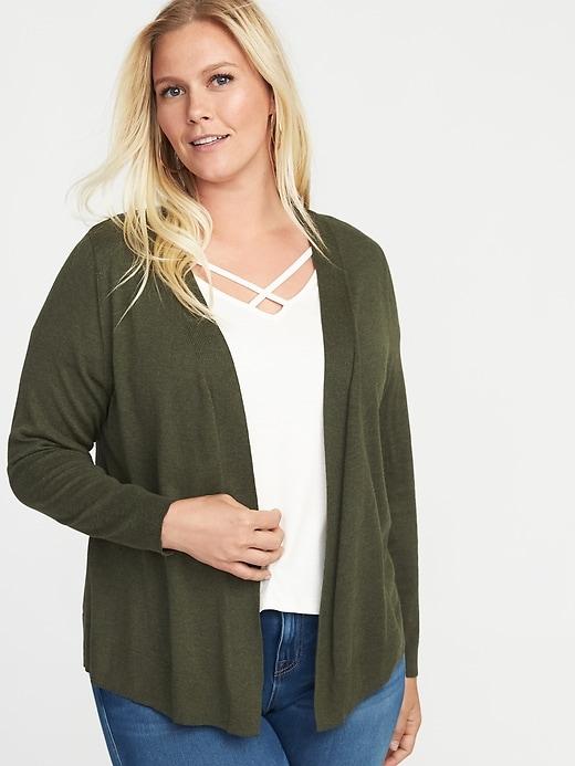 Old Navy Womens Plus-size Open-front Sweater Matcha Green Size 1x