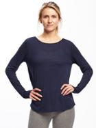 Old Navy Go Dry Reversible Cross Wrap Top For Women - Lost At Sea Navy
