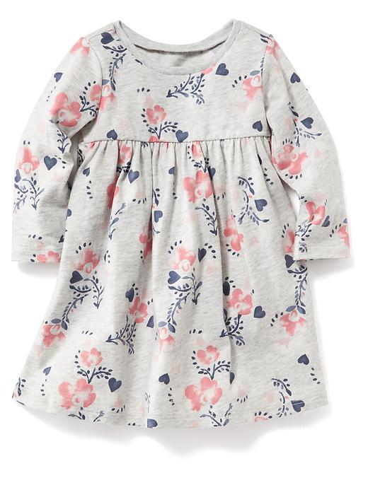 Old Navy Long Sleeve Patterned Dress - Two Tone Hearts