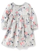Old Navy Long Sleeve Patterned Dress - Two Tone Hearts