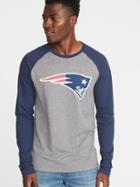 Old Navy Mens Nfl Graphic Raglan Tee For Men Patriots Size M