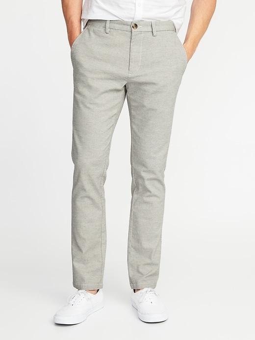 Old Navy Mens Slim Built-in Flex Ultimate Khakis For Men Khaki Stripe Size 28w