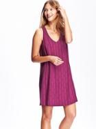 Old Navy Womens Mixed Print Shift Dresses Size L Tall - Plum And Get It