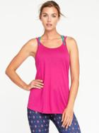 Old Navy Go Dry Ultra Light Mesh Trim Tank For Women - Pink Heaven
