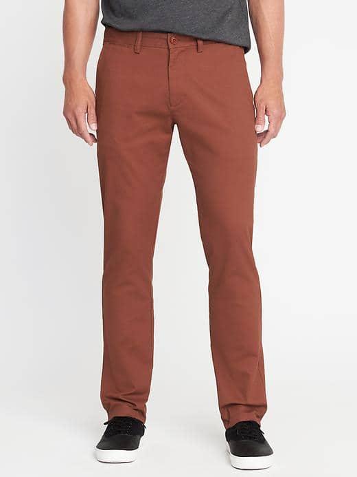Old Navy Slim Ultimate Built In Flex Khakis For Men - Trident Maple