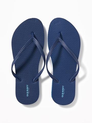 Old Navy Womens Classic Flip-flops For Women Blue Size 7