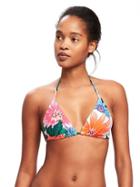 Old Navy Triangle String Bikini Top For Women - Green/white Floral