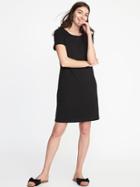 Old Navy Womens Slub-knit Tee Dress For Women Black Size Xs