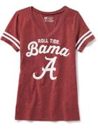 Old Navy College Team Graphic V Neck Tee For Women - Alabama