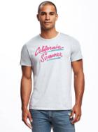 Old Navy Garment Dyed Graphic Tee For Men - Rocking Out