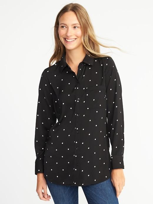 Old Navy Womens Relaxed Satin Tunic For Women Stars Size Xxl
