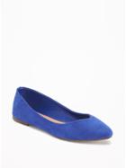 Old Navy Sueded Pointy Ballet Flats For Women - Ultra Violet