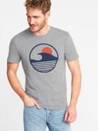 Old Navy Mens Soft-washed Graphic Tee For Men Sun & Surf Size Xl