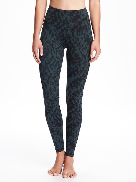 Old Navy Go Dry High Rise Printed Compression Legging For Women - Ocean Depths Polyester