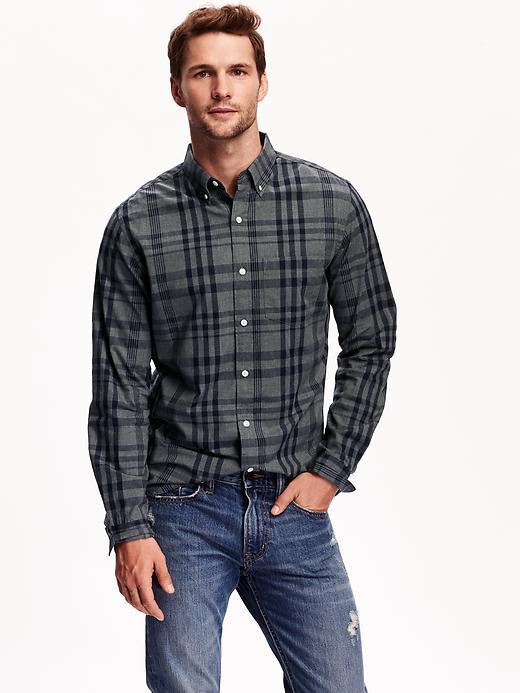 Old Navy Mens Slim Fit Patterned Shirt Size Xxl Big - Midnight Madness