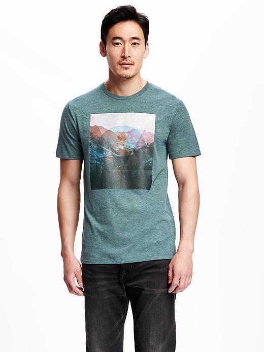 Old Navy Graphic Tee For Men - Sparkle Green