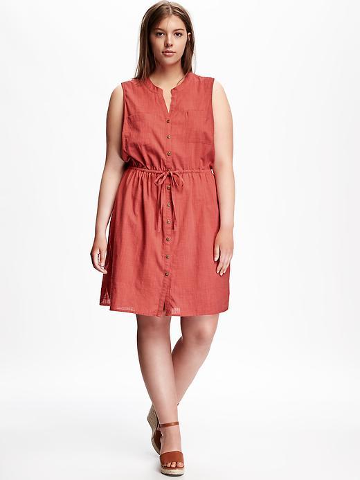 Old Navy Button Down Plus - Gooseberry Red