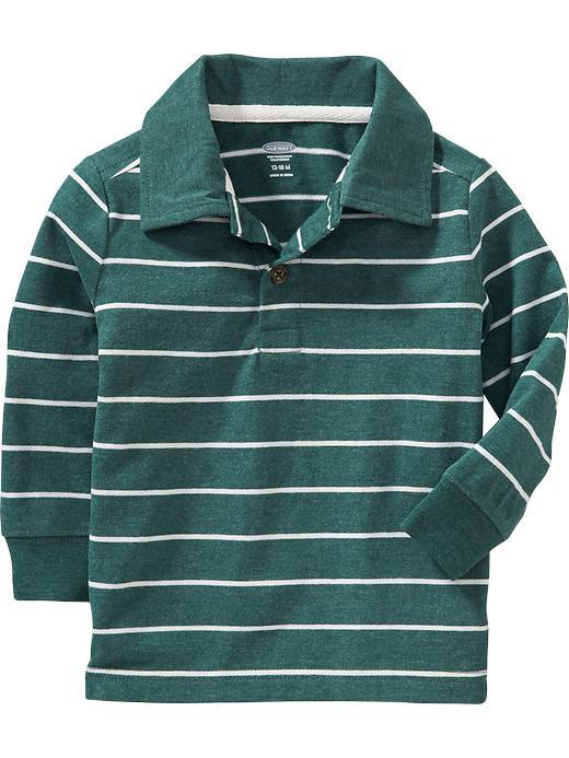 Old Navy Long Sleeved Striped Polo - Night Dive