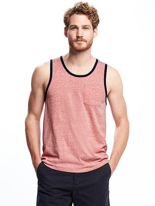 Old Navy Soft Washed Pocket Tank For Men - Robbie Red