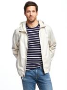 Old Navy Lightweight Hooded Windbreaker For Men - Canvas