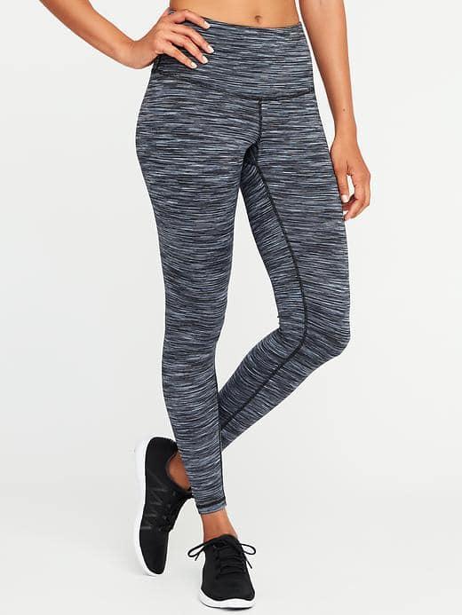 Old Navy High Rise Go Dry Space Dye 7/8 Leggings For Women - Carbon