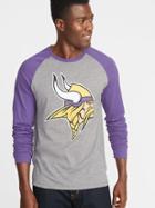 Old Navy Mens Nfl Graphic Raglan Tee For Men Vikings Size S