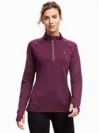 Old Navy Go Warm Performance 1/4 Zip Pullover For Women - The Grape One Poly