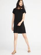 Old Navy Womens Smocked-neck Shift Dress For Women Blackjack Size M