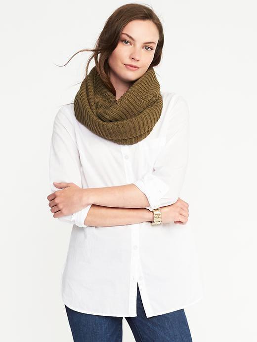Old Navy Lightweight Rib Knit Infinity Scarf - Olive
