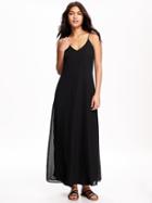Old Navy Chiffon Maxi Dress For Women - Blackjack