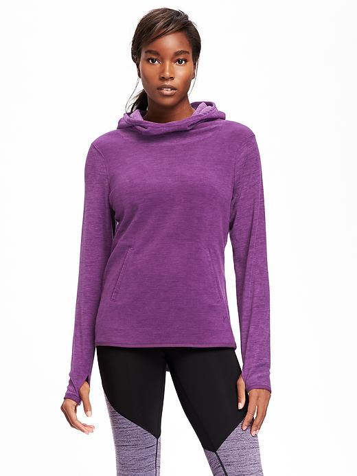 Old Navy Go Warm Performance Fleece Hooded Pullover For Women - Grape News