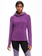 Old Navy Go Warm Performance Fleece Hooded Pullover For Women - Grape News