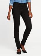 Old Navy Mid Rise Never Fade Rockstar Black Jeans For Women - Black