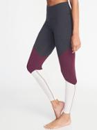 Old Navy Womens High-rise Color-blocked Yoga Leggings For Women Warm Colorblock Size M