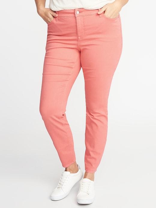 Old Navy Womens Smooth & Slim Plus-size High-rise Rockstar Jeans Mambo Melon Size 22